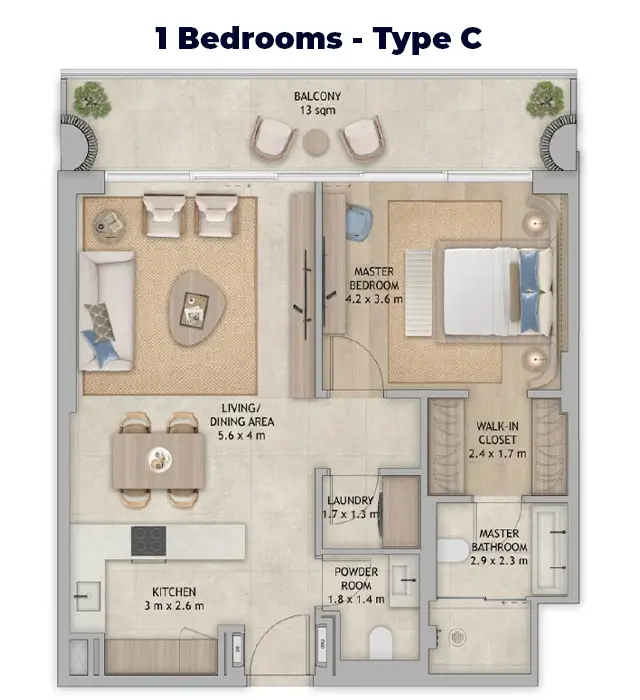 1 BR - Type A
